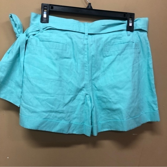 Lauren James Blue Shorts Linen Blend Size M NWT - Picture 2 of 6